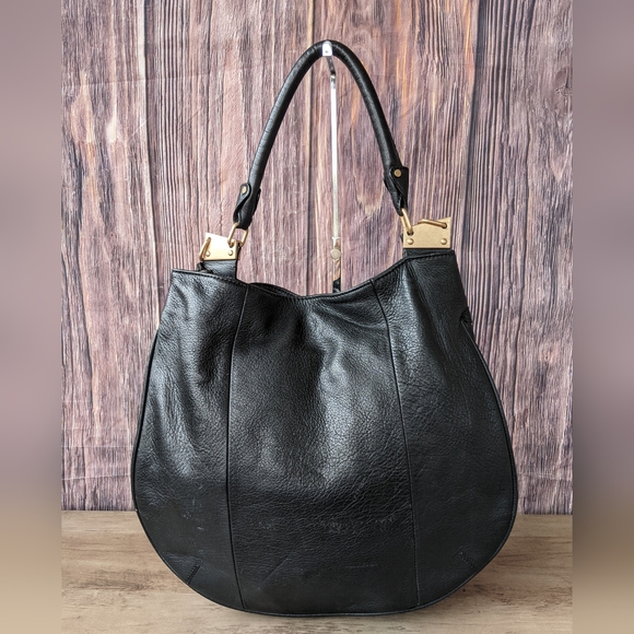 Foley + Corinna Black Hobo Bag with Gold Accents - Picture 2 of 10